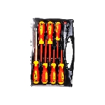 Набор: Отвертки SL 3, 5, 6 / PH 1, 2 / PZ 1, 2, тестер 100-250 В, ЗУБР "ПРОФЕССИОНАЛ" 25268, в кейсе, 8 предметов