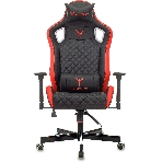 Кресло Knight OUTRIDER черный/красный, экокожа, 120 кг, механизм качания