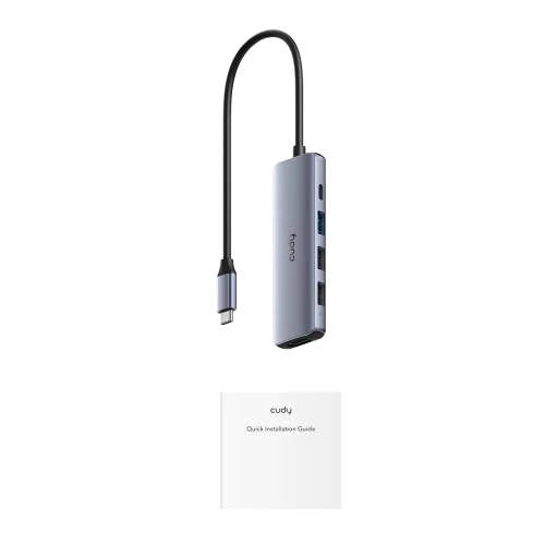 USB-концентратор CUDY UH405, USB Type-C, HDMI, USB, адаптер/ USB Type-C
