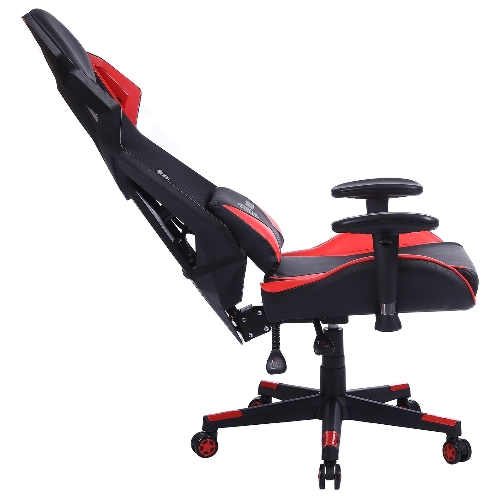 Кресло игровое Cactus CS-CHR-090BLR черный/красный, сиденье черный/красный, эко.кожа/сетка, крестовина пластик, пластик черный