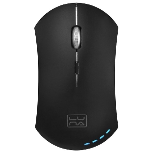 Мышь беспроводная Qumo Office Luna M74 черный, 1600 dpi, радиоканал, USB, кнопки - 6