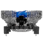 Кулер для процессора Crown CM-90 v2 серебристый/синий, 90 мм, алюминий, 2000 об/мин, 20 дБ, 3 pin, 95 Вт, 57 мм