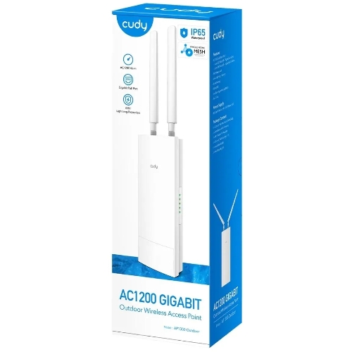 Повторитель беспроводного сигнала Cudy AP1300 Outdoor AC1200 Wi-Fi белый
