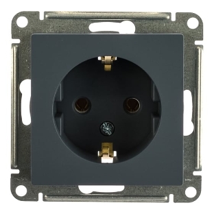 Механизм розетки 1-м СП AtlasDesign 16А IP20 с заземл. грифель