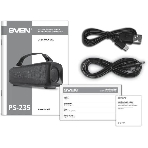 Портативная колонка SVEN PS-235 черный 12W 2.0 BT 3600mAh