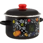 Кастрюля Appetite 1RD221М Healthy food с крышкой, эмалированная сталь 5,5 л