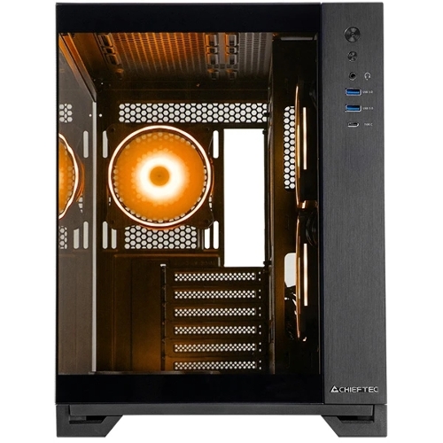 Компьютерный корпус Chieftec Visio черный без БП ATX 2x80мм 4x120мм 2x140мм 1xUSB 2.0 2xUSB 3.0 audio bott PSU