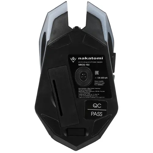 Мышь беспроводная Nakatomi MROG-15U черный, 1600 dpi, радиоканал, USB, кнопки - 6