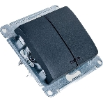 Механизм выключателя 2-кл. СП Glossa 10А IP20 10AX с подсветкой антрацит SchE GSL000753