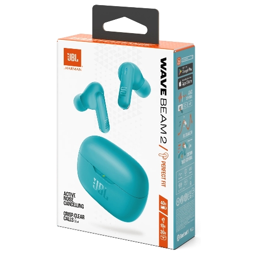 Наушники TWS JBL Wave Beam 2 голубой, внутриканальные, Bluetooth