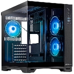 Компьютерный корпус Chieftec Visio черный без БП ATX 2x80мм 4x120мм 2x140мм 1xUSB 2.0 2xUSB 3.0 audio bott PSU