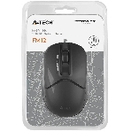 Мышь проводная A4Tech Fstyler FM12S черный, 1200 dpi, USB, кнопки - 3