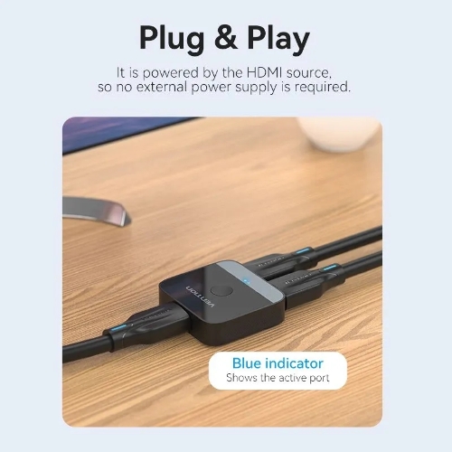 Переключатель - разветвитель Vention HDMI v2.0 4K двунаправленный 2x1/1x2