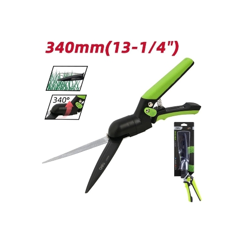 Ножницы газонные Deli DL580351 340мм, тефлоновое покрытие, сталь SK5, возвратная пружина, противоскользящие рукоятки