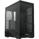 Компьютерный корпус без блока питания HSPD F711-TGbK, Panoramic Full Tower, Black, TG, 0.7 SPCC, no fans ATX, mATX, mITX 190/420/280мм 2x2.5