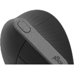 Мышь беспроводная/проводная Logitech MX Vertical графитовый, 4000 dpi, радиоканал, Bluetooth, USB, кнопки - 6