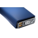 Портативный аккумулятор OLMIO QS-30, 30000mAh, 22.5W, QuickCharge3.0/PowerDelivery, LCD, темно-синий