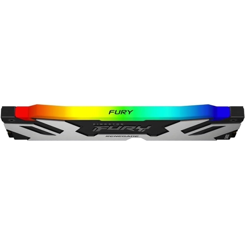 Оперативная память Kingston Fury Renegade, DDR5, 48Gb (1x48GB), 6400MHz, CL32, DIMM, с радиатором, RGB, серебристый/черный