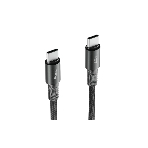 Кабель OLMIO MASTER, Type-C - Type-C, 60W 3A, 1.2м, тканевая оплетка, черный