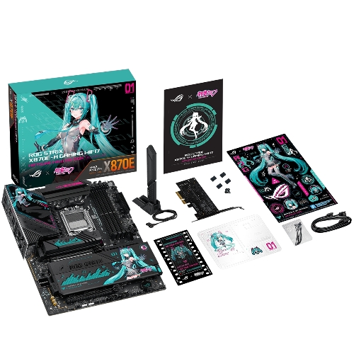 Материнская плата ASUS ROG STRIX X870E-H GAMING MIKU AM5 ATX 4xDDR5 2xPCIEx16 4xM.2 3xUSB-C HDMI 5GLAN Wi-Fi 7 
