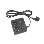 Бытовой удлинитель PowerCube, 2 р с/з вык.,3USB, 3500 Вт, 16А, 1.9 м, 3x1,0 черный квадрат PC-1B-2M