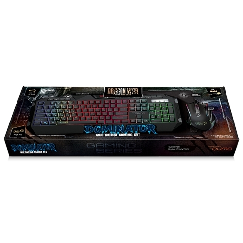Комплект клавиатура+мышь Qumo Dominator K66/M83 проводной, USB, 3200 DPI, чёрный