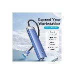 Сетевой адаптер Vention USB 3.0 M/Gigabit Ethernet RJ45+OTG хаб 3xUSB Синий - 0.15м.
