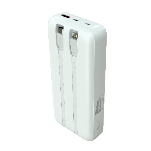 Портативный аккумулятор More choice (4620202550613) PB55-20 с кабелем 1USB 3.0A 22.5W PD - 20000mAh белый