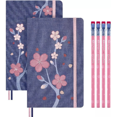 Набор Moleskine Limited Edition Sakura блокнот 2шт/карандаш 4 шт Large