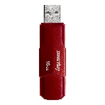 Флешка USB SmartBuy CLUE Burgundy (SB16GbCLU-BG), 16Gb, USB 2.0, R/W 20/10, красный