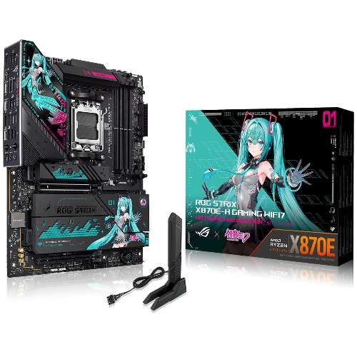 Материнская плата ASUS ROG STRIX X870E-H GAMING MIKU AM5 ATX 4xDDR5 2xPCIEx16 4xM.2 3xUSB-C HDMI 5GLAN Wi-Fi 7 