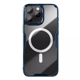 Чехол Nature TPU Pro Magnetic Case, синий, (AP IP16 Pro Max)