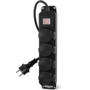 Сетевой фильтр Buro 400MDP-3-B 3 м, 4 розетки, черный, коробка