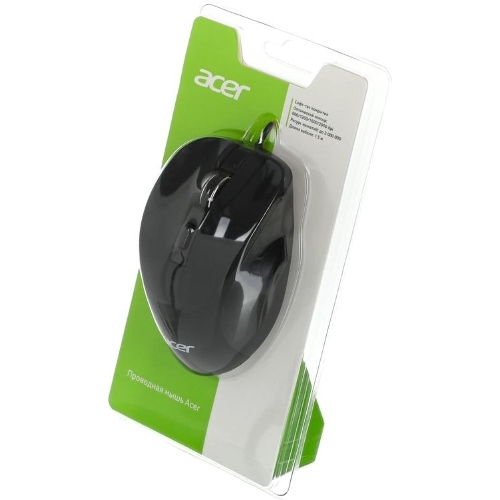 Мышь проводная Acer OMW120 черный, 2000 dpi, USB, кнопки - 6