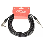 Кабель гитарный FORCE FGC-09/6L1/4" TS Jack - 1/4" TS Jack угловой, высококачественный, малошумящий с проводниками из безкислородной меди OFC, диаметр 6 мм, профессиональные металлические разъемы, длина 6 м