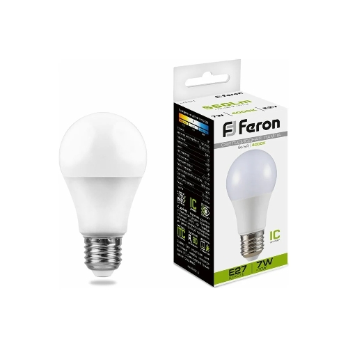 Лампа светодиодная Feron LB-91 7W 230V E27 4000K A60