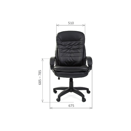 Кресло Chairman 795 LT черный, экокожа, 120 кг, механизм качания