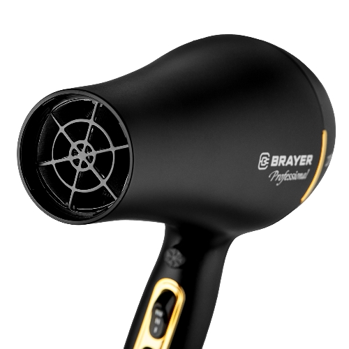 Фен BRAYER BR3010 черный/золотистый, 2200 Вт