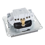 Механизм розетки 1-м СП AtlasDesign с заземл. защ. шторки 16А мокко SchE ATN000645