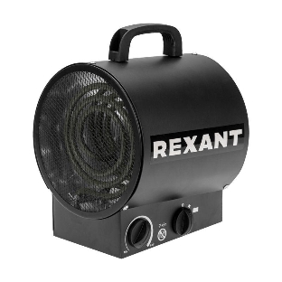 Пушка тепловая электрическая Rexant круглая, прямоугольная подставка, ТЭН, 2кВт