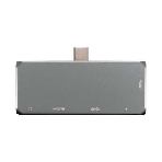 USB-концентратор 5-в-1 ExeGate DUB-31C/PD/HA (кабель-адаптер USB Type-C --> 1xUSB3.0 + Type-C DATA (480Mb/s) + PD 100W + HDMI 4K@30Hz + Audio, Plug&Play, подходит для iPad Pro и мобильных телефонов, серый)