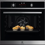 Духовой шкаф электрический Electrolux с конвекцией, приготовление на пару, объем 72 л, 10 режимов, автопрограммы, очистка пиролитическая, 3 стекла в дверце, направляющие проволочные + телескопические (1 уровень)