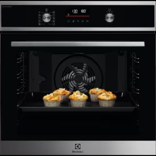 Духовой шкаф электрический Electrolux с конвекцией, приготовление на пару, объем 72 л, 10 режимов, автопрограммы, очистка пиролитическая, 3 стекла в дверце, направляющие проволочные + телескопические (1 уровень)