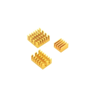 Набор радиаторов ACD RA539 Gold 3 in 1 Heat Sink Set Aluminum for Raspberry Pi 4B