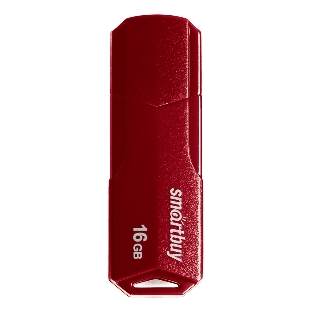 Флешка USB SmartBuy CLUE Burgundy (SB16GbCLU-BG), 16Gb, USB 2.0, R/W 20/10, красный