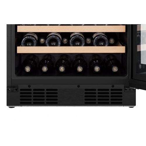 Встраиваемы е винный шкаф Gorenje WCU68F6BG4WF, объем 138 л, вместительность 46 бутылок, 4 полки, цифровой дисплей, Wi-Fi, LED освещение, защита от УФ-излучения, энергоэффективность А+, черный