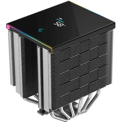 Кулер для процессора DEEPCOOL AK620 DIGITAL SE LGA20XX/1700/1200/115X/AM5/AM4 (9шт/кор, TDP 260W, PWM, DUAL Fan 120мм, 6 тепл. трубок, ARGb, черный) RET (R-AK620-BKADMN-GJD)
