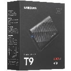 Внешний SSD Samsung T9, 4TB, USB 3.2 Gen 2x2 Type-C, R/W 2000/2000, черный