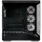 Компьютерный корпус без блока питания HSPD F711-TGbK-ARGB, Panoramic Full Tower, черный, TG, 0.7 SPCC, 4x120мм ARGB ATX, mATX, mITX 190/420/280мм 2x2.5
