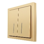 Выключатель LEZARD 704-3688-112QC 2-кл. с индик. СП ZIMA IP20 10А безвинт. зажим, зол.